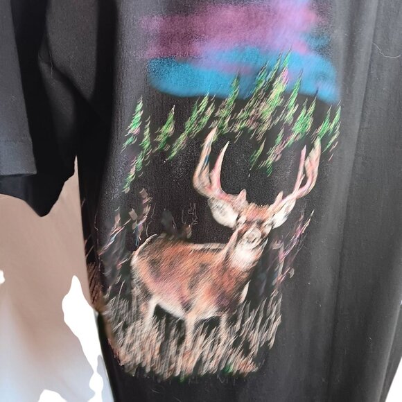 XL Vintage Single Stitch T-shirt 1994 Hazelwoods Deer NWOT NEW Deadstock Nature - Picture 4 of 9